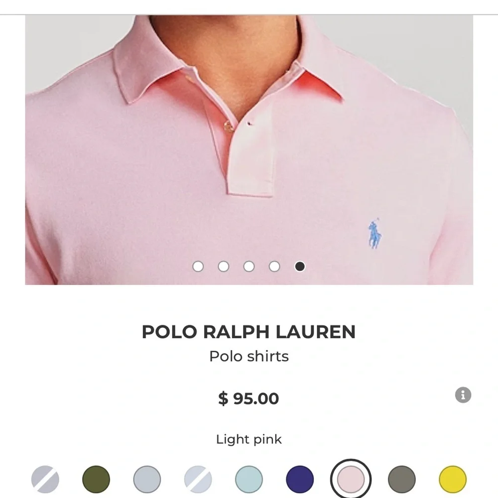Polo Ralph Lauren Classic Polo Golf Shirt in Carmel Pink Size Large